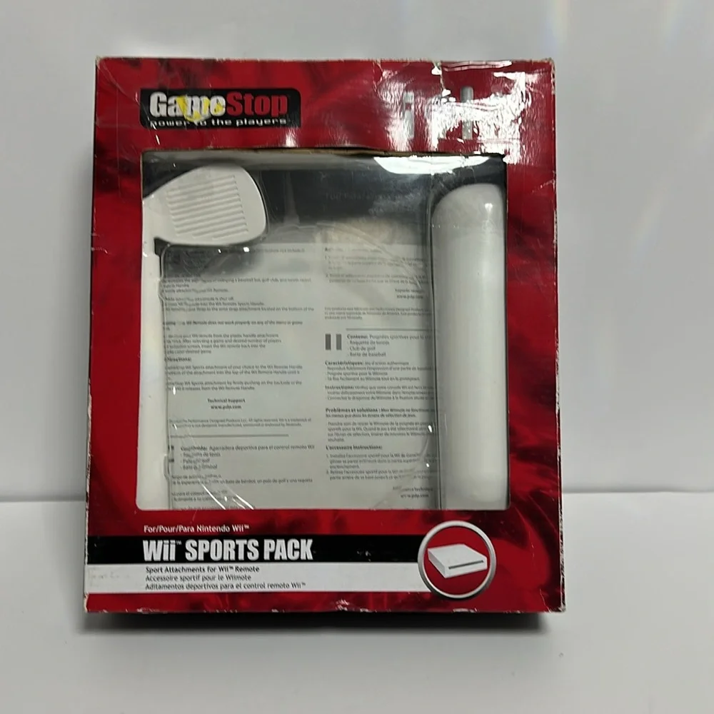GameStop WII Sports Pack Sports Attachments for WII Remote - No Tennis Racket